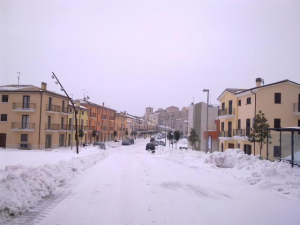 Emergenza maltempo, i vigili ‘scortano’ l’ambulanza del 118 a Guglionesi